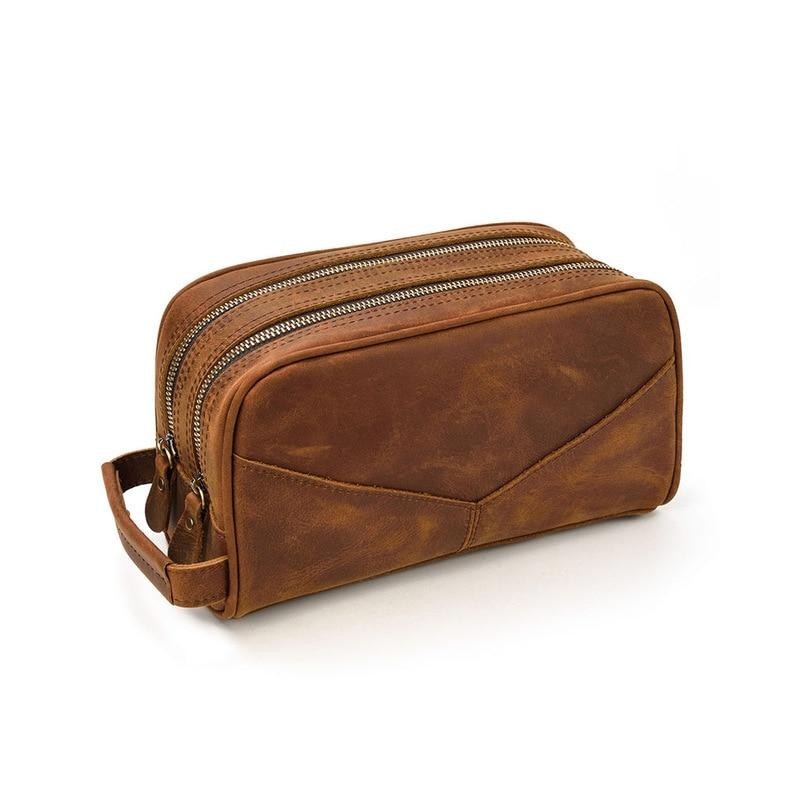 The Nomad Toiletry Bag Genuine Leather Travel Toiletry Bag