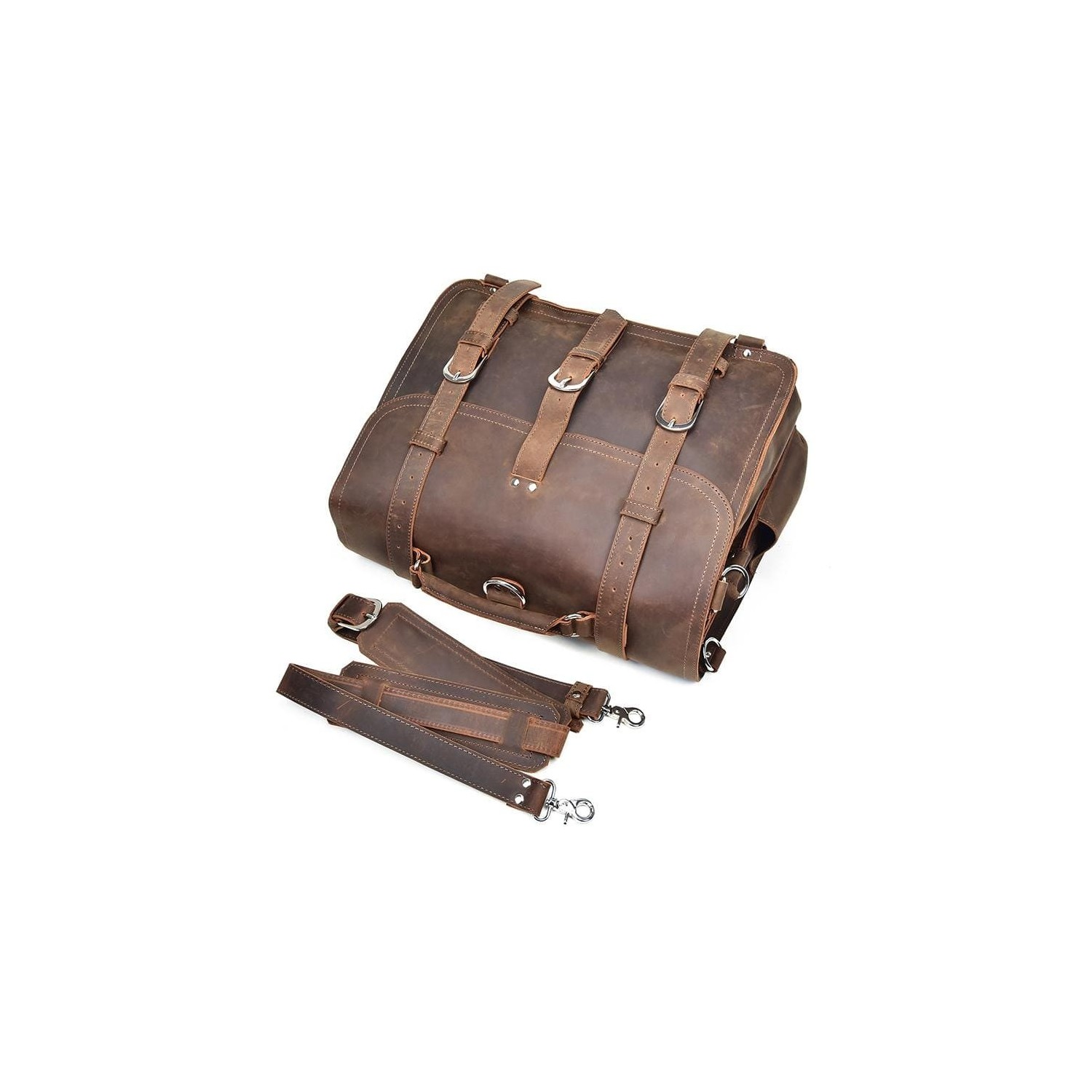 The Gustav Messenger Bag  Large Capacity Vintage Leather Messenger Ba