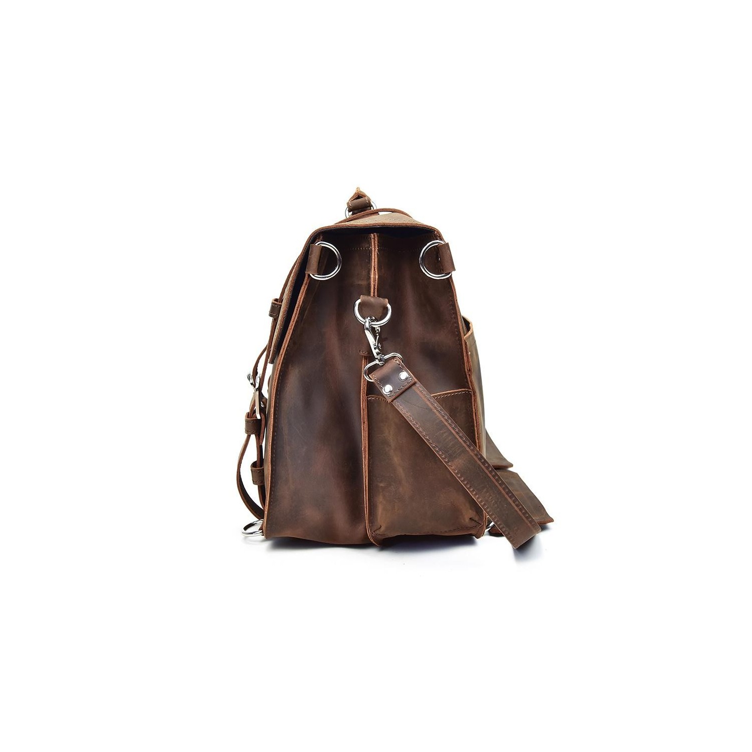 The Gustav Messenger Bag  Large Capacity Vintage Leather Messenger Ba