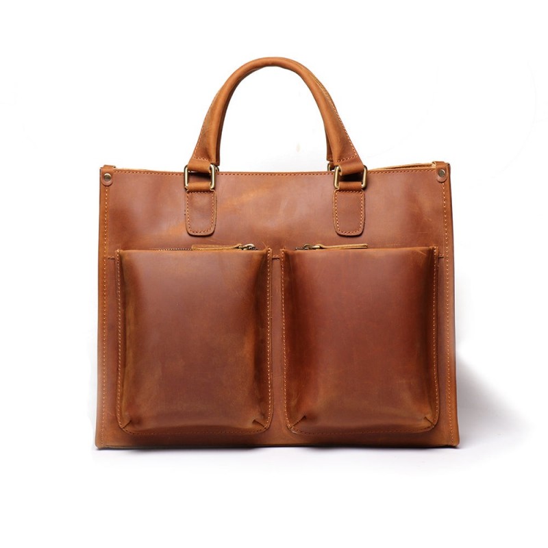 The Dagmar Leather Briefcase Vintage Leather Messenger Bag